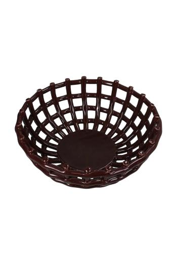 home & lifestyle dekoratív tál 10 x 24 x 24 cm barna