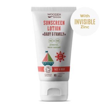 WoodenSpoon Opaľovacie telové mlieko Baby & Family SPF 50 150 ml