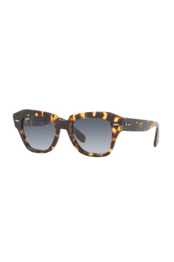 Okuliare Ray-Ban STATE STREET hnedá farba, 0RB2186