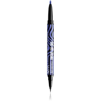 NYX Professional Makeup Beetlejuice Pinstripe Duo Liner očné linky 2 v 1 odtieň 02 Purple Chrome 0,5 ml