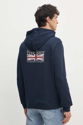 Bavlnená mikina Pepe Jeans SEDRIC P pánska, tmavomodrá farba, s kapucňou, s potlačou, PM582710