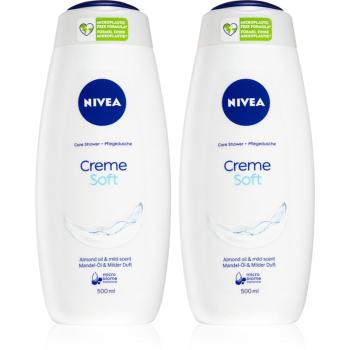 NIVEA Creme Soft ápoló tusoló gél takarékos kiszerelés 2 x 500 ml