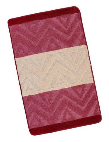 Bellatex Kúpeľňová predložka Bany Chevron burgundy, 60 x 100 cm