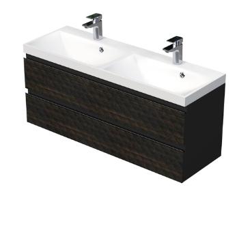 Kúpeľňová skrinka s umývadlom SAT Cube Way 120x47,5x40 cm hnedá mat CUBE3D1202ZH