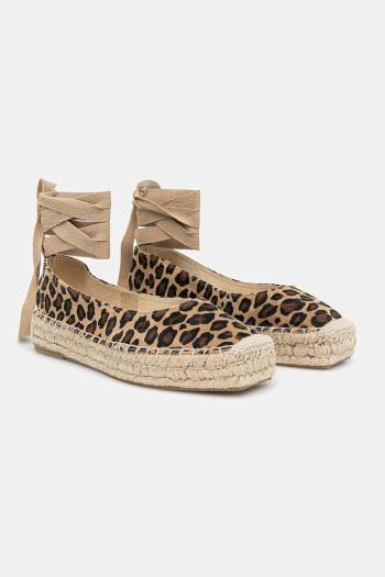 Semišové espadrilky Answear.LAB hnedá farba