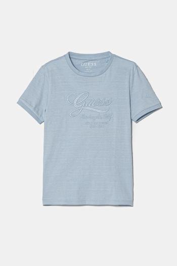 Detské bavlnené tričko Guess s nášivkou, N5RI24 KCM20