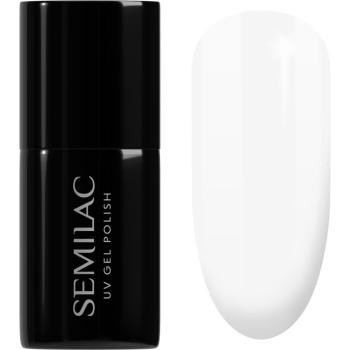 Semilac UV Hybrid Black & White lac de unghii sub forma de gel culoare 001 Strong White 7 ml