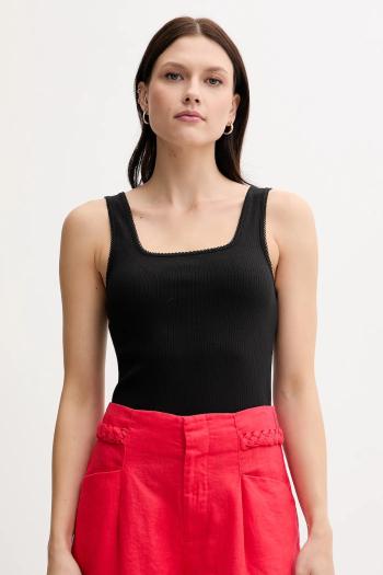 Top Tommy Hilfiger čierna farba, WW0WW45444