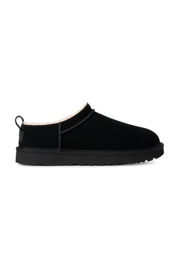 Semišové papuče UGG Classic Micro čierna farba, 1173891.BLK
