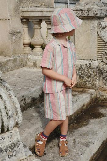 Detská ľanová čiapka Konges Sløjd VENICE BUCKET HAT viac farieb, KS102450