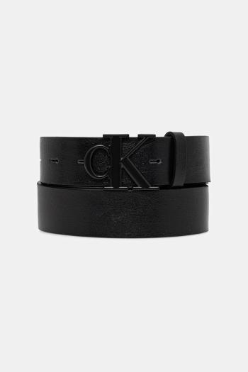 Kožený opasok Calvin Klein čierna farba, LV04D7016G
