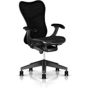 Herman Miller Mirra s opierkou Butterfly, pre mäkké podlahy – čierna