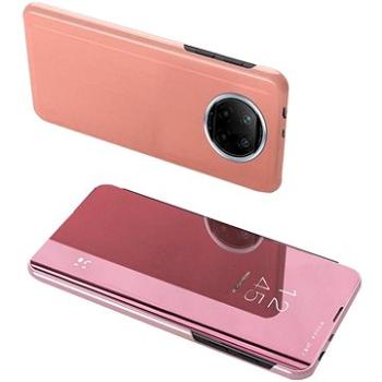 Clear View knížkové pouzdro na Xiaomi Redmi Note 9T 5G, růžové (HUR28398)