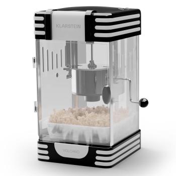 Klarstein Aparat de făcut popcorn Volcano 300 W oală din oțel inoxidabil 60 g/4 min Design retro.