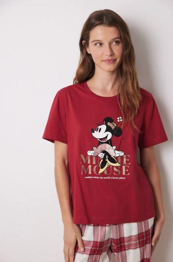 Bavlnené pyžamo women'secret MICKEY červená farba, bavlnené, 3138597