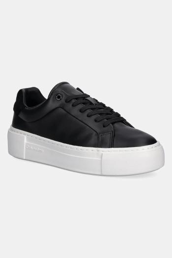 Tenisky Calvin Klein FF CUPSOLE LACE UP LTH čierna farba, HW0HW02570