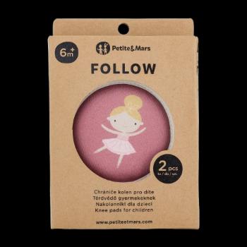PETITE&MARS Chrániče kolien elastické na lezenie Follow Dusty Rose 2 ks