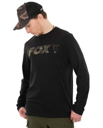 Fox tričko long sleeve black camo t shirt - s