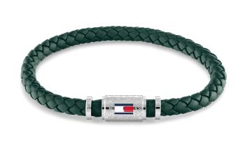 Tommy Hilfiger Moderný pánsky náramok zo zelenej kože Homme 2790456