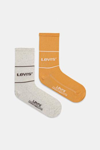 Ponožky Levi's 2-pak šedá farba, 37157-1190