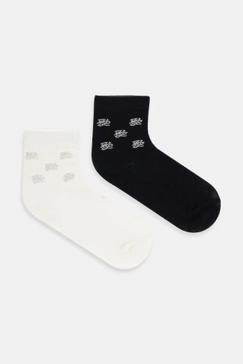Ponožky Karl Lagerfeld 2-pak čierna farba, A2W47008