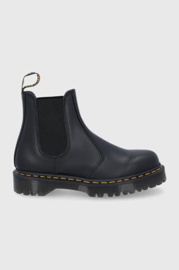 Kožené topánky Chelsea Dr. Martens 2976 Bex 26205001-Black.Smoo, dámske, čierna farba, na platforme