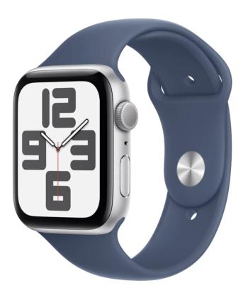 APPLE Watch SE (2024) 40mm Strieborný hliník s oblačne modrým prevliekacím remienkom