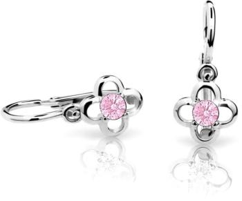 Cutie Jewellery Detské náušnice z bieleho zlata C1944-10-X-2 ružová