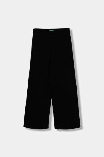 Detské tepláky United Colors of Benetton čierna farba, jednofarebné, 46D6CE04C