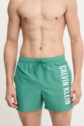 Plavkové šortky Calvin Klein zelená farba, LV00N61092
