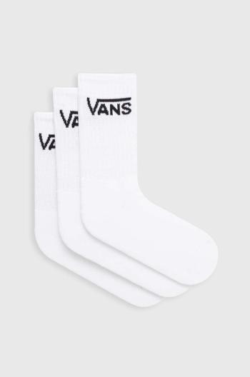 Ponožky Vans 3-pak dámske, biela farba