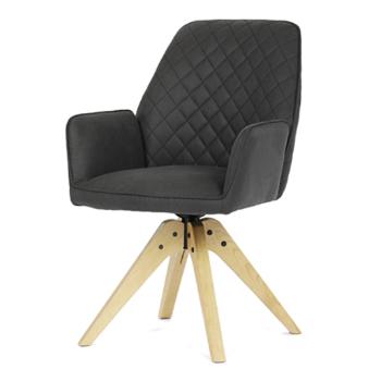 Jedálenská stolička Autronic 59x88 cm čierna látka HC-539 BK3