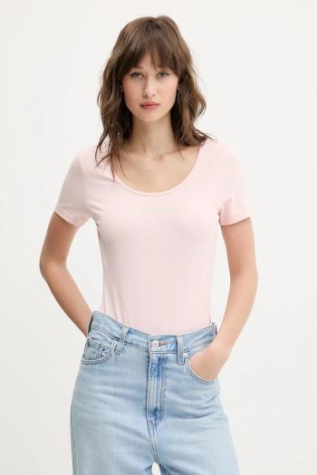 Tričko Guess Jeans dámske, ružová farba, W5GP25 J1314