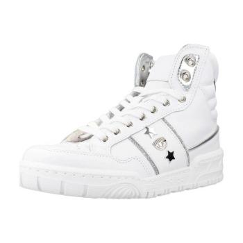 Chiara Ferragni  SNE CF1 HIGH WHITE LEATH  Módne tenisky Biela