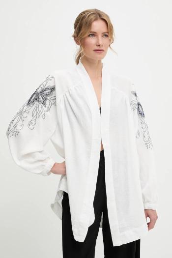 Prehoz Answear.LAB biela farba, oversize, vzorované