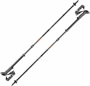 Leki Makalu FX Carbon AS Light Anthracite/Bright Red/Black 110 - 130 cm Turistické palice