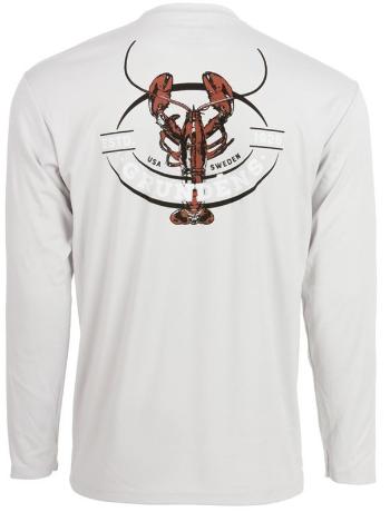 Grundéns funkčné uv tričko lobster print ls tech tee glacier - xxl