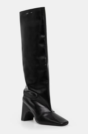 Kožené čižmy Coperni Bridge Boot dámske, čierna farba, na podpätku, COPSH03857