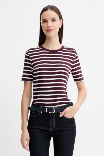 Bavlnené tričko Tommy Hilfiger dámske, biela farba, WW0WW40587