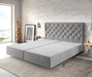 Boxspring posteľ Dream-Great 180x200 cm z mikrovlákna sivá