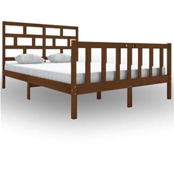 Rám postele medovo hnedý masívna borovica 150 × 200 cm King Size, 3101356
