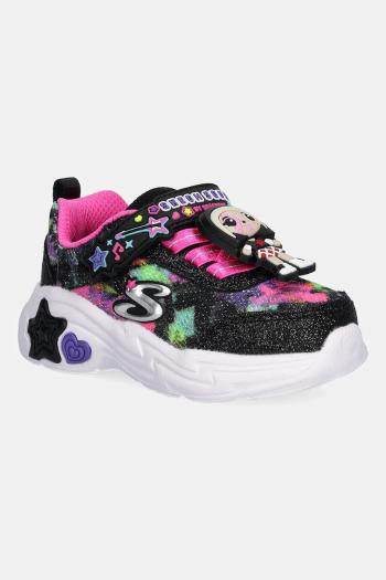 Detské tenisky Skechers SNUGGLE SNEAKS čierna farba, 302214N