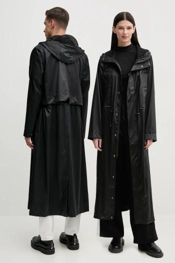 Bunda Rains Bold Longest Jacket W3 čierna farba, prechodná, 12120