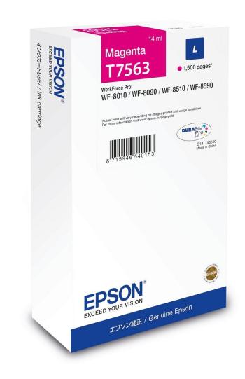 Epson T7563 L C13T75634N purpurová (magenta) originálna cartridge