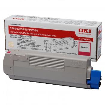 OKI 43865722 - originálny toner, purpurový, 6000 strán