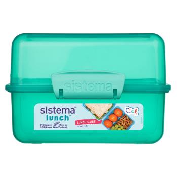 SISTEMA Lunch Krabička na obed s 2 oddielmi zelená 1,4 l