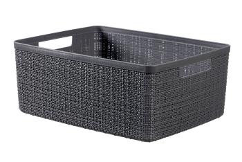 CURVER Košík JUTE M 12L | tmavosivá