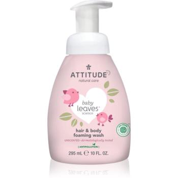 Attitude Baby Leaves Unscented umývacia pena 2 v 1 pre deti 295 ml