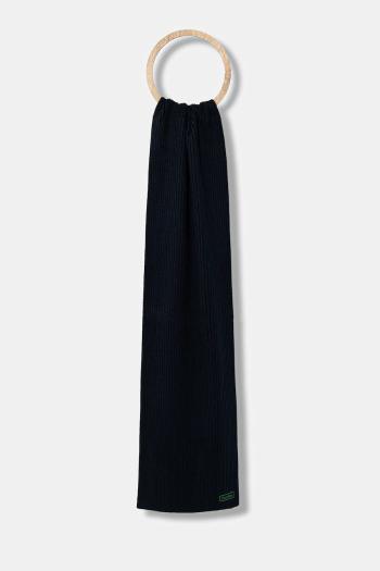 Šál s prímesou vlny Calvin Klein tmavomodrá farba, jednofarebný, LV04D8055G