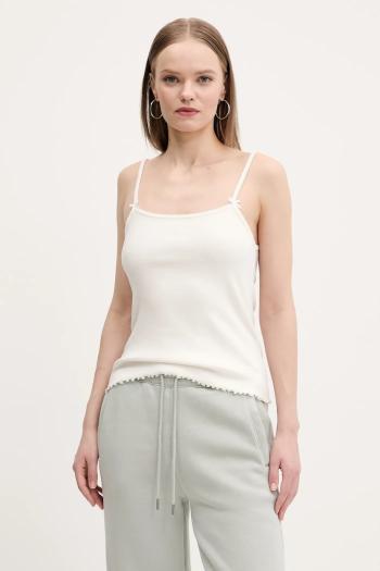 Top Tommy Jeans béžová farba, DW0DW19505